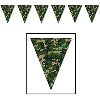 【中古】【39shop】【輸入品・未使用】Camo★Flag Pennant Banner 迷彩柄の旗ペナントバナー♪ハロウィン♪クリスマス♪(新古品)|アトリエ絵利奈
