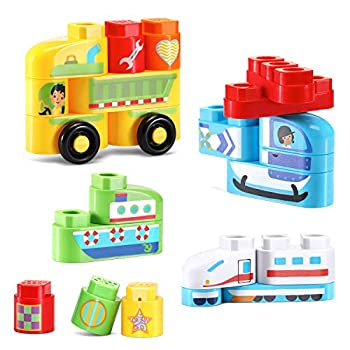 【中古】【インポート品・未当て嵌める】LeapFrog LeapBuilders Soar and Zoom鉄道車両 マルチ色つや