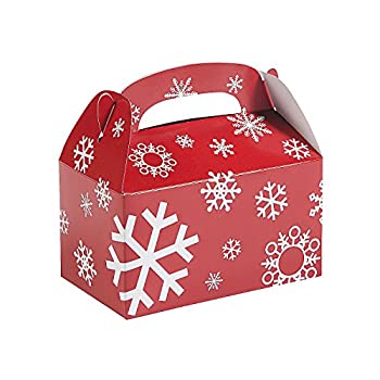 【中古】【39shop】【輸入品・未使用】Paper★Red And White Snowflake Treat Boxes - (1 Dozen) Christmas Gift Boxes(新古品)|アトリエ絵利奈