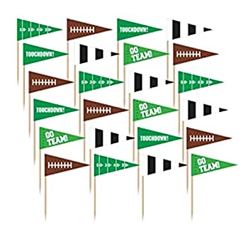 【中古】【39shop】【輸入品・未使用】(1)★- Amscan Football Flag Picks Party Decoration(新古品)|アトリエ絵利奈