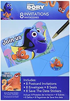 【中古】【39shop】【輸入品・未使用】Finding★Dory Invitations (8 Pack)（新古品）｜アトリエ絵利奈