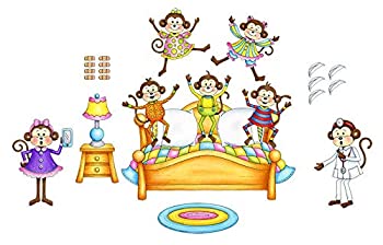 【中古】【39shop】【輸入品・未使用】Five★Little Monkeys Jumping On The Bed フェルトフランネルボードストーリー 26ピース プレカット（新古品）｜アトリエ絵利奈
