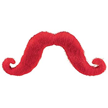 【中古】【輸入品・未使用】(Red) - Amscan Moustache Party Accessory Red