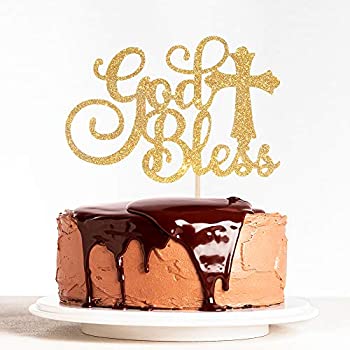 【中古】【39shop】【輸入品・未使用】God★Bless ケーキトッパー ゴールドグリッター 初聖体拝領 ベビーシャワーパーティーデコレーション Bless This Child（新古品）｜アトリエ絵利奈 9,105円