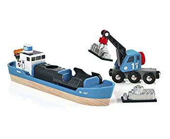 【中古】【インポート品・未当て嵌める】BRIO コンテナシップ 33534