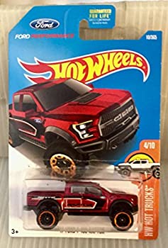 【中古】【インポート品・未当て嵌める】Hot Wheels 2017 HW Hot Trucks \u002717 Ford F-150 Raptor 10/365 Maroon 乗り物のおもちゃ-おもちゃ-車