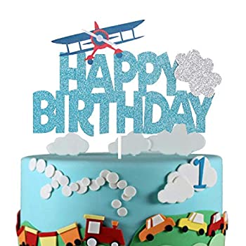 【中古】【インポート品・未当てはめる】LILIPARTY 航空機ハッピーバースデーケーキトッパー 先ずもっての生まれ落ちる日寄り合い飾りつけ 旅する主題メロディ お子さんの生まれ落ちる日寄り合い装具