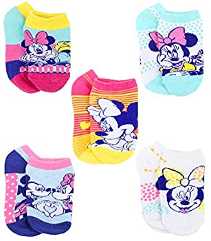 【中古】【輸入品・未使用】Disney Girl's Minnie Mouse 5 Pack No Show Socks 2T-4T (Shoe Size: 4-7) Yellow/Navy