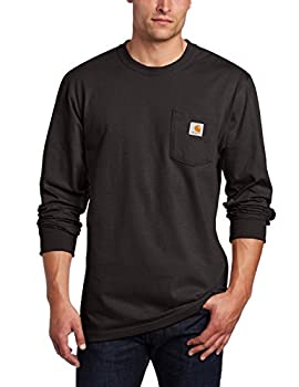 【中古】【39shop】【輸入品・未使用】Carhartt★メンズ 作業服 ミッドウェイトジャージ ポケット 長袖Tシャツ K126 US サイズ: XX-Large カラー: ブラック（新古品）｜アトリエ絵利奈