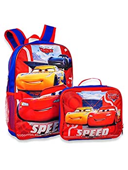 【中古】【輸入品・未使用】Group Ruz Cars ジャクソン&ライトニング・マックィーン 16インチ バックパック 取り外し可能なランチボックス付き