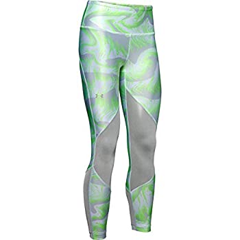 中古 インポート自敬 未適用未開封 Under Armour レディース Heatgear アーマーメッシュアンクルクロッププリントカプリレギンス X Small 緑 Odeftg Com
