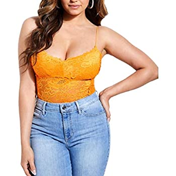 【中古】【輸入品・未使用】GUESS レディース ヘーズリー レース ソング ボディスーツ US サイズ: X-Large カラー: オレンジ｜アトリエ絵利奈 11,060円