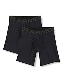 【中古】【輸入品・未使用】Under Armour Men's Tech 6-inch Boxerjock 2-Pack Black (001)/Black 3X-Large｜アトリエ絵利奈