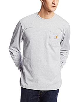 【中古】【輸入品・未使用】Carhartt メンズ 作業服 ミッドウェイトジャージ ポケット 長袖Tシャツ K126 US サイズ: Medium カラー: グレイ