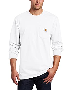 【中古】【輸入品・未使用】Carhartt メンズ 作業服 ミッドウェイトジャージ ポケット 長袖Tシャツ K126 US サイズ: Medium カラー: ホワイト