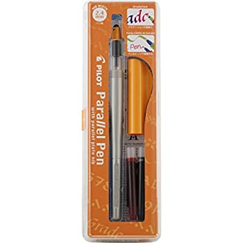 【中古】【輸入品・未使用】(2.4mm Nib) - Pilot Parallel Pen 2-Colour Calligraphy Pen Set with Red and Blue Ink Cartridges 2.4mm Nib
