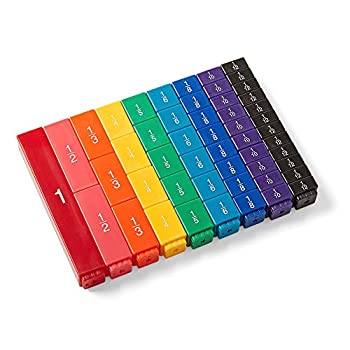 【中古】【輸入品・未使用】hand2mind プラスチックレインボーフラクションタワーキューブ モンテッソーリ数学マテリアル 子供が小数相当数学の操作 4年生分数キューブ ホー