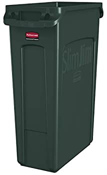 【中古】【インポート品・未当て嵌める】天然ゴム御手伝いさん(Rubbermaid)Slim Jim 入れもの 87L (23gal) 緑 1956186