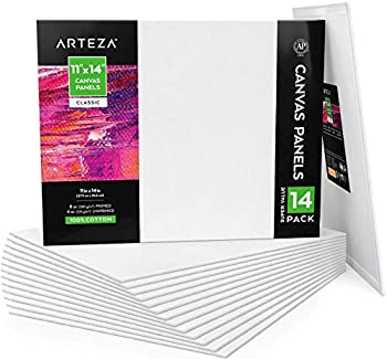 【中古】【輸入品・未使用】Arteza 11x14インチ無地キャンバスパネルボード、14枚バルクパック、下塗り済み、100％コットン、アクリル画、油絵、ウェットアートメディア用、 11,850円