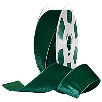 【中古】【39shop】【輸入品・未使用】Morex★Ribbon 01240/10-456 ナイロンバローベルベットリボン、1 1/2インチ x 11ヤード、エメラルド(新古品)|アトリエ絵利奈