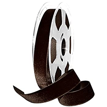 【中古】【輸入品・未使用】Morex Ribbon 01225/10-525 ナイロンバロール ベルベットリボン 7/8インチ x 11ヤード チョコレート
