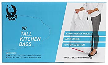 【中古】【輸入品・未使用】Hippo Sak Handle Trash Bag with Power Strip 13 gallon Tall Kitchen 90 Count by Hippo Sak
