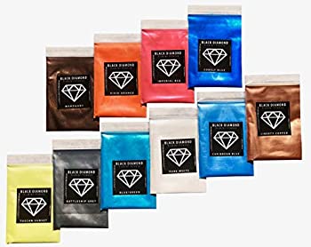 【中古】【39shop】【輸入品・未使用】BLACK★DIAMOND PIGMENTS バラエティパック1（10色）マイカパウダーピュア、2TONEシリーズバラエティ顔料パック（エポキシ、塗料、色、アート）（新古品）｜アトリエ絵利奈