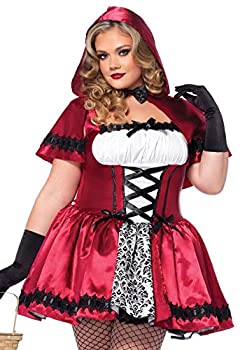 【中古】【輸入品・未使用】LEG AVENUE(レッグアベニュー)? Gothic Red Riding Hood ドレス フードケープセット 1X /2X バーガンディ 85230X