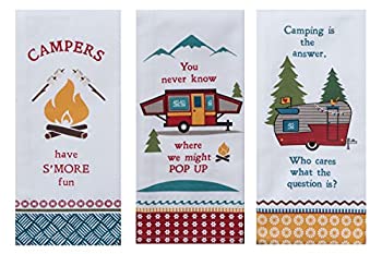 【中古】【インポート品・未当て嵌める】Camping Life Kitchen Towels Set of 3