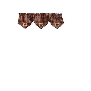 【中古】【輸入品・未使用】Sturbridge Patch Wine Triple Point Valance by Park Designs