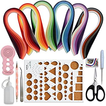 【中古】【輸入品・未使用】JUYA(ジュヤ)クイリングキット600枚の用紙と8種類のツール ピンクの道具 幅5mm
