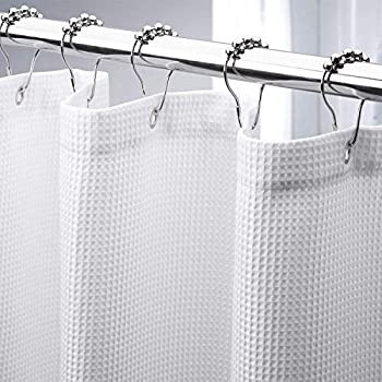 【中古】【39shop】【輸入品・未使用】AmazerBath★(アマザーバス) ワッフル シャワーカーテン 高耐久 ファブリック シャワーカーテン ワッフル織り ホテル品質 浴室 シャワーカーテン(新古品)|アトリエ絵利奈