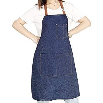 【中古】【インポート品・未当て嵌める】ジーンズ前垂れ 自然調整能力のあるなよだれかけ付き添い人 ユニ一発やる マルチポケットエプロン 料理人/勝手もと 手工芸品/煮炊き/丸焼き/絵を描くこと/絵図/ 配膳用品・キッチンファブリック-エプロン・三角巾-エプロン