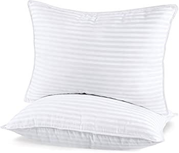 【中古】【輸入品・未使用】Utopia Bedding 超高級フラシ天を詰めた枕 - (2個パック、クイーンサイズ) - 純綿、T-240シルケット加工シェル、対イエダニ性、シリコン処理され