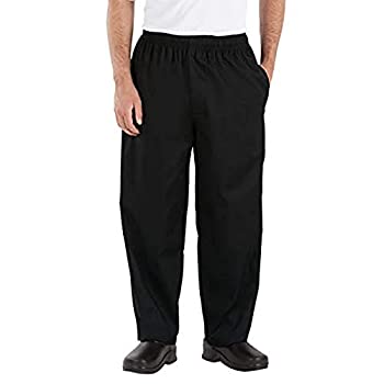 【中古】【輸入品・未使用】Happy Chef UniformsポリコットンクラシックBaggyパンツ M ブラック HC10-BLK-M