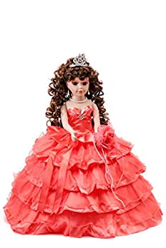 【中古】【39shop】【輸入品・未使用】Kinnex★Collections by Amanda 18インチ 磁器 クインセアニェラ アンブレララストドール ムネカ センターピース~フラミンゴ ~ KK18729-20(新古品)|アトリエ絵利奈