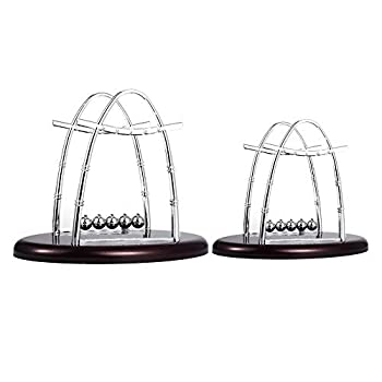 【中古】【輸入品・未使用】GOSONO 2個セット デザインメッキ ニュートン 振り子 ステント 省エネモデル プール クレードル スチール バランスボール 物理学 サイエンス 振