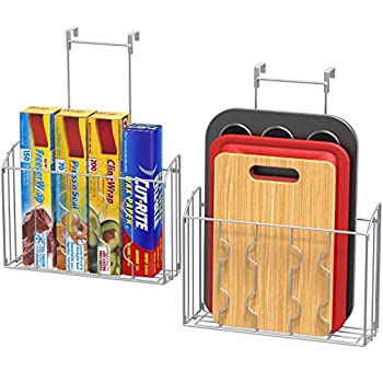 【中古】【輸入品・未使用】SimpleHouseware キャビネットドア用オーガナイザーホルダー 2個セット シルバー