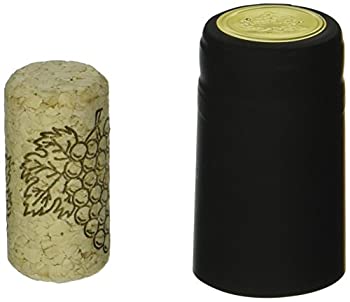 【中古】【輸入品・未使用】Wine Bottling Pack - Includes 30 PVC Heat Shrink Capsules with Tear Tabs & 30#8 Straight Corks 7/8\