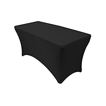 【中古】【輸入品・未使用】Your Chair Covers 4' Rectangular Fitted Stretch Spandex Table Cover Black