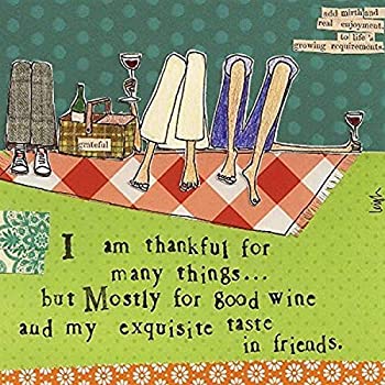 【中古】【輸入品・未使用】Ideal Home Range 20 Count Boston International 3-Ply Paper Cocktail Napkins Curly Girl Design Thankful For by Ideal Home Range