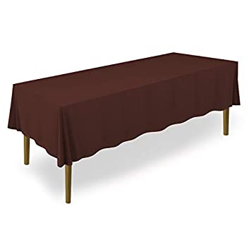 【中古】【輸入品・未使用】Lann's Linens 60インチ x 102インチ プレミアムテーブルクロス 結婚式/宴会/レストラン用 長方形ポリエステル生地 チョコレートブラウン