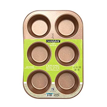 【中古】【輸入品・未使用】casaWare トースターオーブン 6カップ マフィンパン ノンスティックセラミックコーティング(ローズゴールドグラナイト) 11,850円