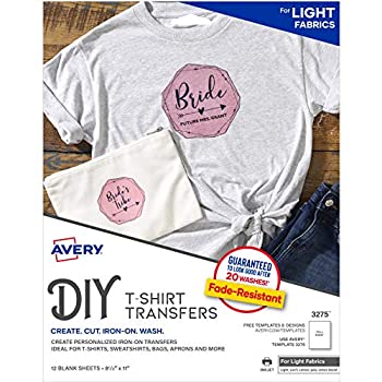 【中古】【39shop】【輸入品・未使用】Avery★3275 Personal Creations Inkjet Light T-Shirt Iron-On Transfers White 12 Sheets Pack(新古品)|アトリエ絵利奈