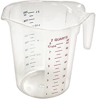【中古】【輸入品・未使用】Winco Measuring Cup Polycarbonate 2-Quart by Winco