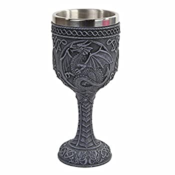 【中古】【インポート品・未当てはめる】6.75 Inch Celtic Pattern Dragon Wine Drinking Goblet Cup Mug Vessel by PTC