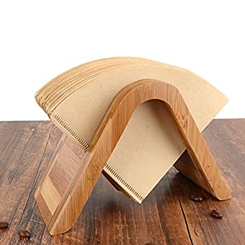 【中古】【39shop】【輸入品・未使用】(Type★A) - Bamboo Coffee Filter Holder Coffee Paper Storage Rack Coffee Filter Paper Container Stand Size 4 Filter Paper Holder (Type A（新古品）｜アトリエ絵利奈