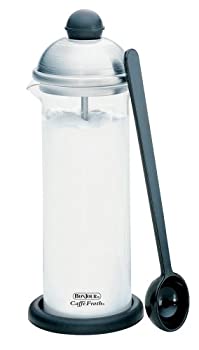 【中古】【39shop】【輸入品・未使用】BonJour★Coffee Glass and Stainless Steel Manual Milk Frother 16-Ounce Caffﾃδｩ Froth Monet by BonJour（新古品）｜アトリエ絵利奈