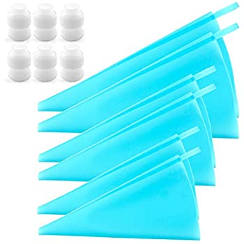 【中古】【輸入品・未使用】(12+14+41cm 2) - Silicone Pastry Bags Weetiee 3 Sizes Reusable Icing Piping Bags Baking Cookie Cake Decorating Bags (12''+14''+16'')- 6