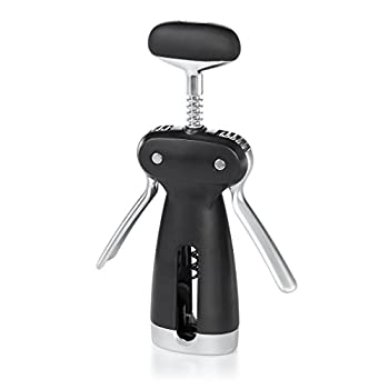 【中古】【39shop】【輸入品・未使用】OXO★SteeL ウイングコルクスクリュー 取り外し可能なフォイルカッター付き ブラック クローム ワンサイズ（新古品）｜アトリエ絵利奈